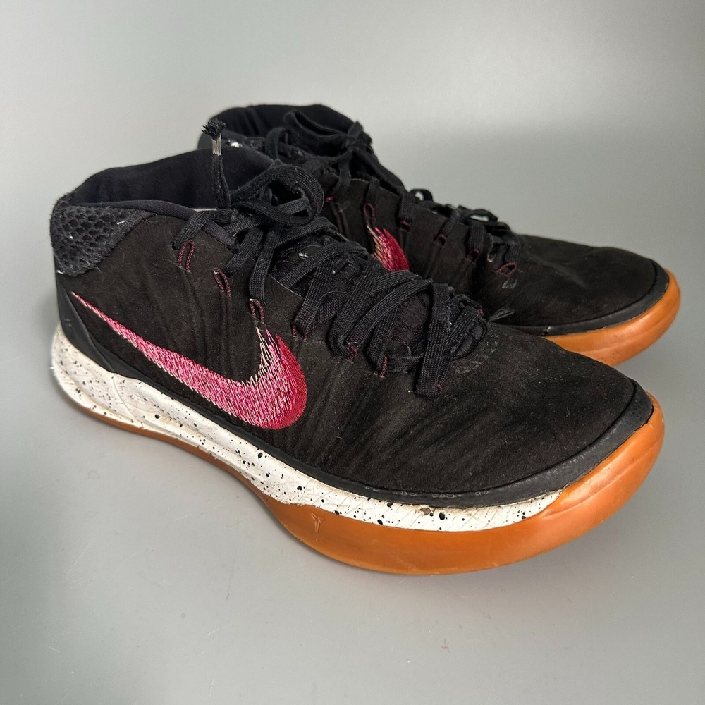 Nike Kobe AD Mid Black Red Gum Basketball Shoes 922482-006 Mens Size 7.5